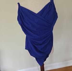 Miraclesuit  Siren Cobalt Blue Ruched Swimsuit